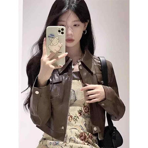 秋服 レディース ファッション オシャレ カワイイ シンプル 大人カワイイ 大きいサイズ ブラウンレザー ジャケット 秋 ライダース 秋服 レディース ファッション オシャレ カワイイ シンプル 大人カワイイ 大きいサイズ ブラウンレザー ジャケット 秋 ライダース