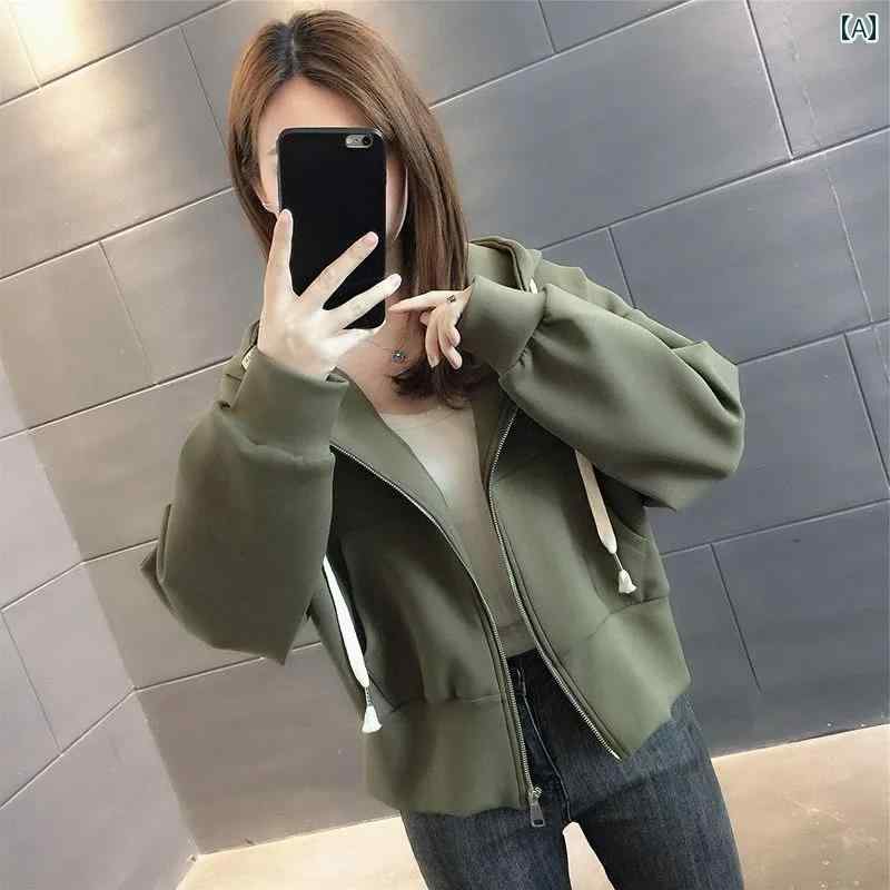 秋服 レディース ファッション オシャレ カワイイ シンプル 大人カワイイ 大きいサイズ フード付き トレーナー ジャケット 長袖 カーディガン トップス