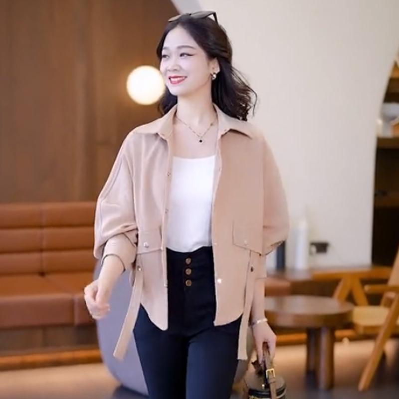 秋服 レディース ファッション オシャレ カワイイ シンプル 大人カワイイ 大きいサイズ 長袖 シャツ トップス 薄手 ジャケット
