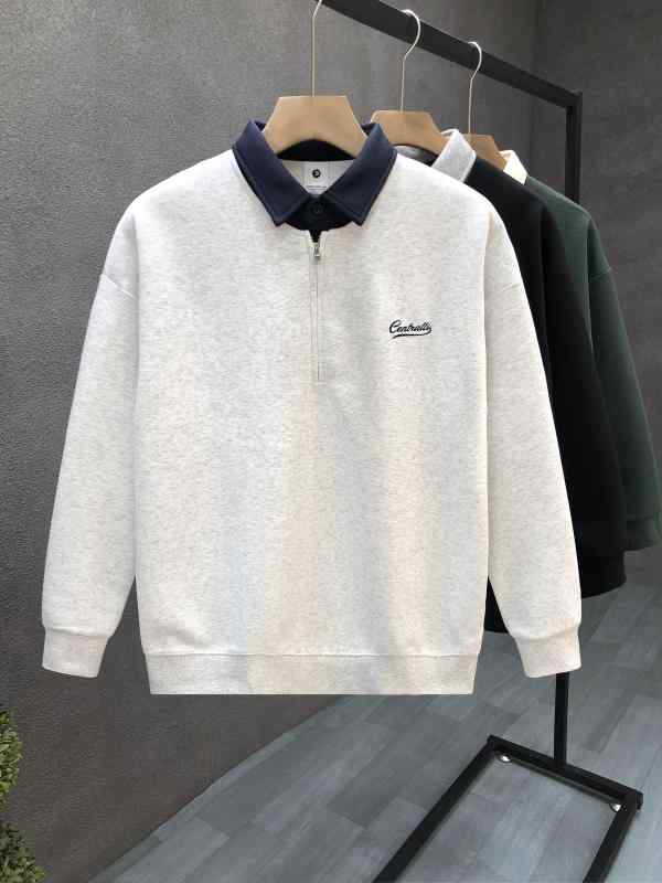 メンズ ファッション 服 男性用 シンプル かっこいい 大人 春コーデ カジュアル ツーピース スウェット シャツ クール 襟付き