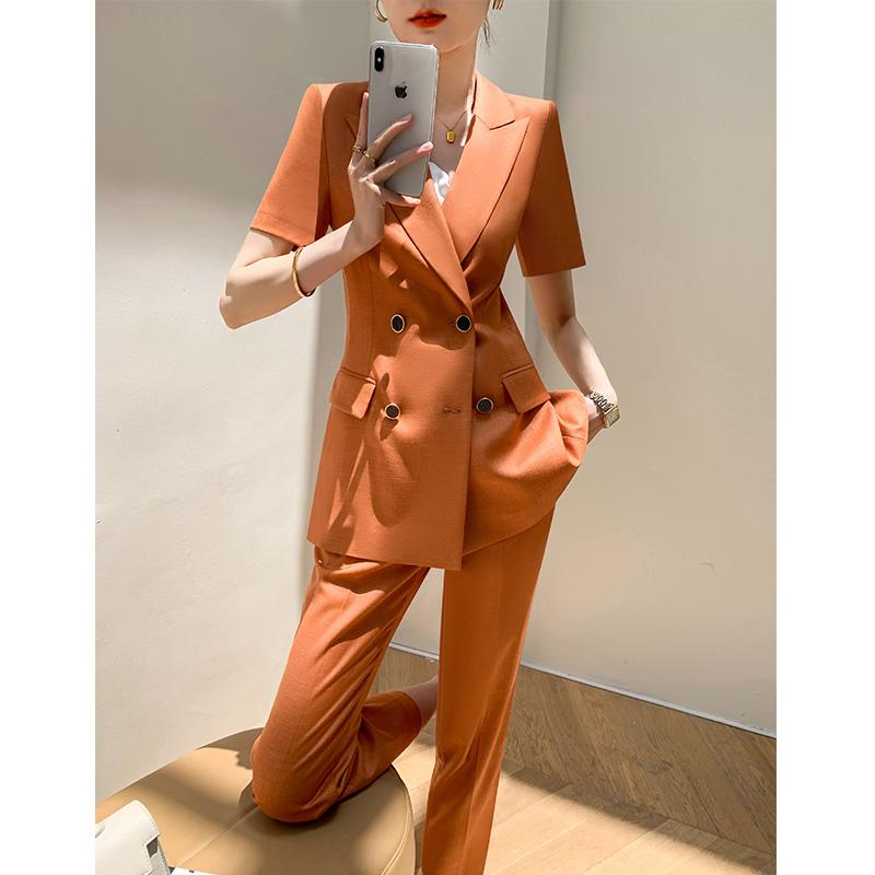 Other - 秋服 レディース ファッション オシャレ カワイイ シンプル 大人カワイイ 大きいサイズ 半袖 スーツ スタイル 秋 ハイエンド