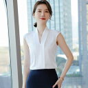 秋服 レディース ファッション オシャレ カワイイ シンプル 大人カワイイ 大きいサイズ 白 ベスト シャツ 秋 薄手 ハイエンド スーツ スタイル ノースリーブ シャツ インナーウェア