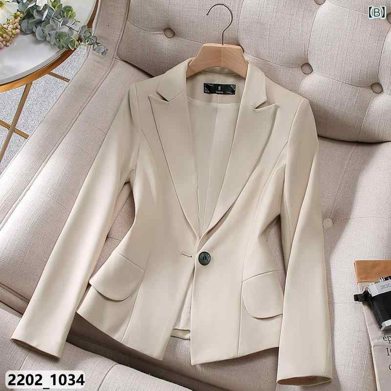 秋服 レディース ファッション オシャレ カワイイ シンプル 大人カワイイ 大きいサイズ エコ レザー カジュアル トップス ハイエンド スリム スーツ スタイル