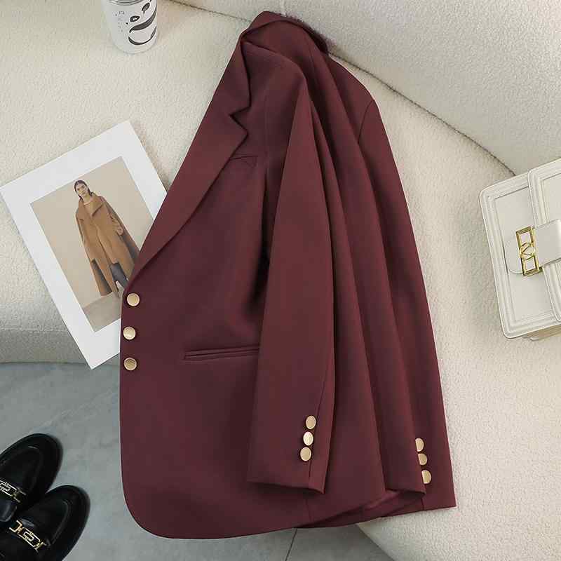 秋服 レディース ファッション オシャレ カワイイ シンプル 大人カワイイ 大きいサイズ エコ レザー 秋 ハイエンド カジュアル トップス スーツ スタイル