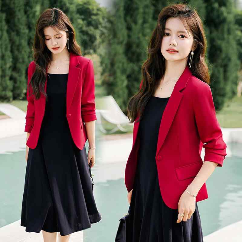 秋服 レディース ファッション オシャレ カワイイ シンプル 大人カワイイ 大きいサイズ 赤 コート スーツ スタイル スカート ドレス