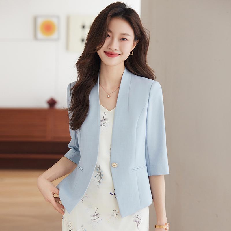 秋服 レディース ファッション オシャレ カワイイ シンプル 大人カワイイ 大きいサイズ スーツ スタイル ジャケット 秋 薄手ノー カラー カジュアル トップス