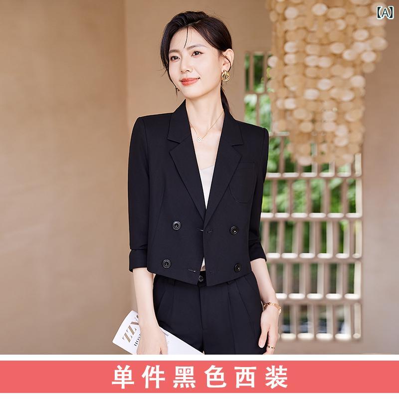 エコ レザー 秋 スリム スーツ スタイル 通勤 ウェア