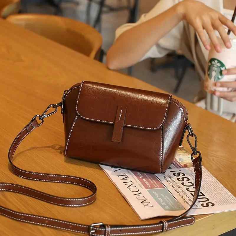 レディース バッグ ショルダーバッグ 本革 牛革 レザー カジュアル シェルバッグ 斜め掛け シンプル