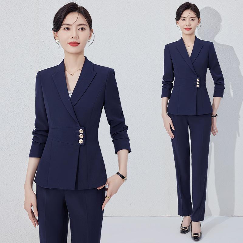 Nightwear - 秋服 レディース ファッション オシャレ カワイイ シンプル 大人カワイイ 大きいサイズ ジャケット 単品 ハイエンド スーツ スタイル ホテル フロント デスク ジャケット フォーマルウェア
