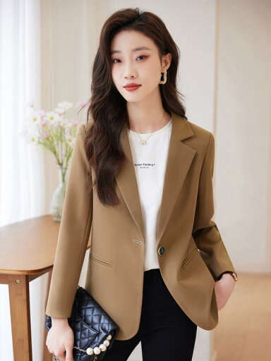 秋服 レディース ファッション オシャレ カワイイ シンプル 大人カワイイ 大きいサイズ ジャケット 単品 ブラウン スーツ スタイル ジャケット スタイル ハイエンド トップス カジュアル 秋服 レディース ファッション オシャレ カワイイ シンプル 大人カワイイ 大きいサイズ ジャケット 単品 ブラウン スーツ スタイル ジャケット スタイル ハイエンド トップス カジュアル