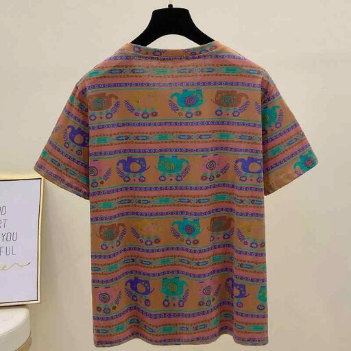 秋服 レディース ファッション オシャレ カワイイ シンプル 大人カワイイ 大きいサイズ 秋 レトロ 花柄 ラウンドネック T シャツ 半袖 トップス 秋服 レディース ファッション オシャレ カワイイ シンプル 大人カワイイ 大きいサイズ 秋 レトロ 花柄 ラウンドネック T シャツ 半袖 トップス