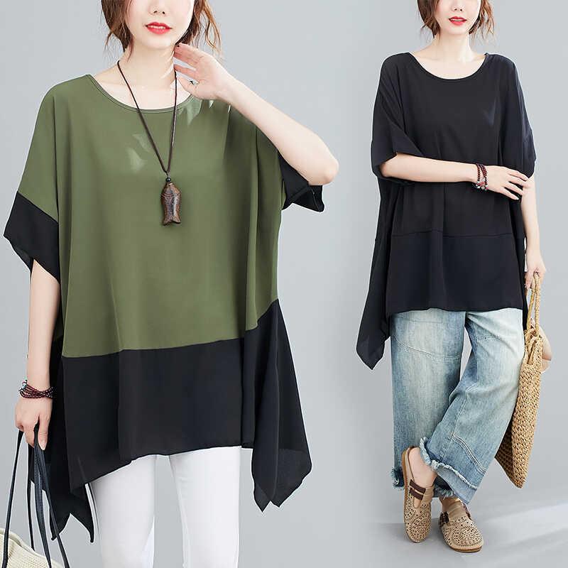 秋服 レディース ファッション オシャレ カワイイ シンプル 大人カワイイ 大きいサイズ 半袖 シフォン シャツ 秋 ラウンドネック トップス