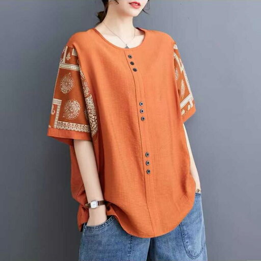 秋服 レディース ファッション オシャレ カワイイ シンプル 大人カワイイ 大きいサイズ 秋 綿 リネン トップス T シャツ ブレスト スリム 半袖 秋服 レディース ファッション オシャレ カワイイ シンプル 大人カワイイ 大きいサイズ 秋 綿 リネン トップス T シャツ ブレスト スリム 半袖