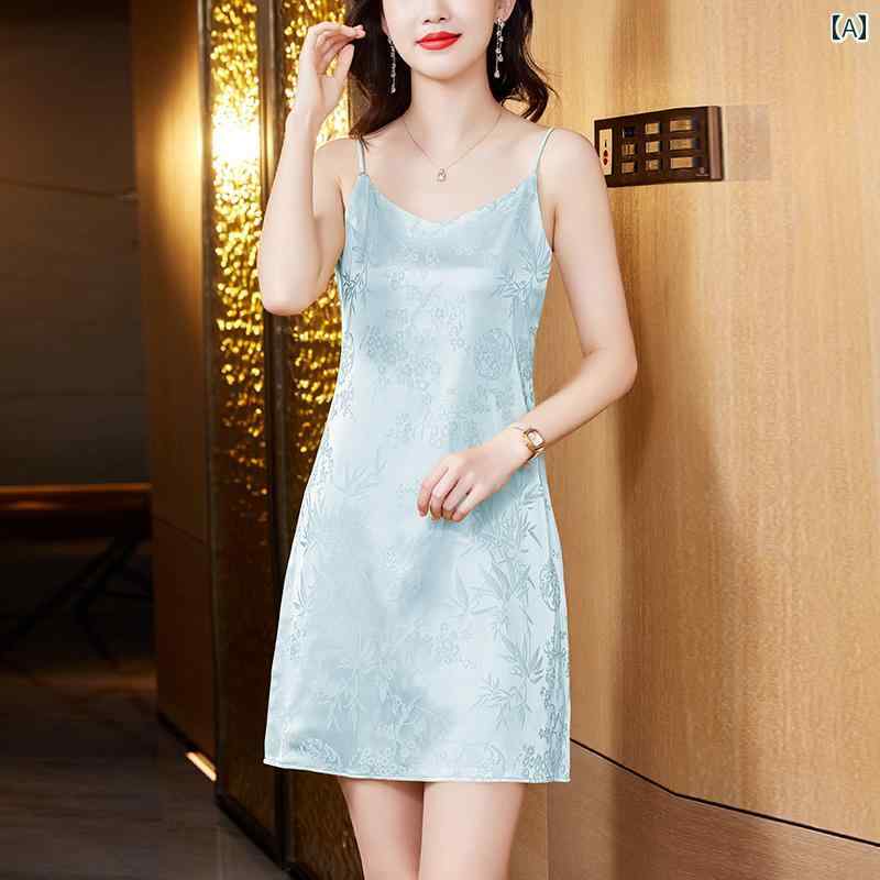 秋服 レディース ファッション オシャレ カワイイ シンプル 大人カワイイ 大きいサイズ サテン キャミソールドレス 秋 サマー ドレス スーツ スタイル スカート