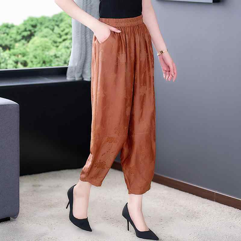 乐天商城 - 秋服 レディース ファッション オシャレ カワイイ シンプル 大人カワイイ 大きいサイズ パンツ ハイウエスト ワイド レッグ 秋 キャロット カジュアル