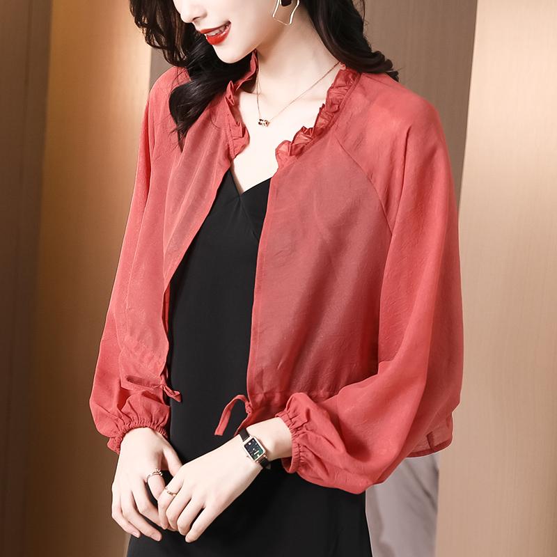 乐天商城 - 秋服 レディース ファッション オシャレ カワイイ シンプル 大人カワイイ 大きいサイズ 薄手 日焼け防止 服 秋 ジャケット トップス