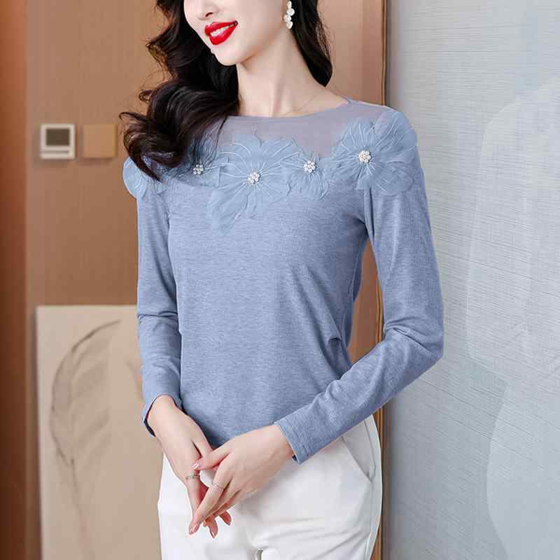 秋服 レディース ファッション オシャレ カワイイ シンプル 大人カワイイ 大きいサイズ ニット 長袖 T シャツ スリムフィット トップス