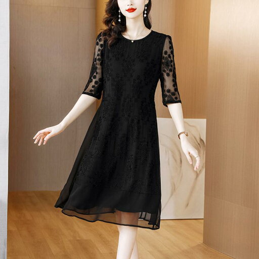 秋服 レディース ファッション オシャレ カワイイ シンプル 大人カワイイ 大きいサイズ 秋 黒 レース 半袖 ドレススタイル スリム スカート 秋服 レディース ファッション オシャレ カワイイ シンプル 大人カワイイ 大きいサイズ 秋 黒 レース 半袖 ドレススタイル スリム スカート