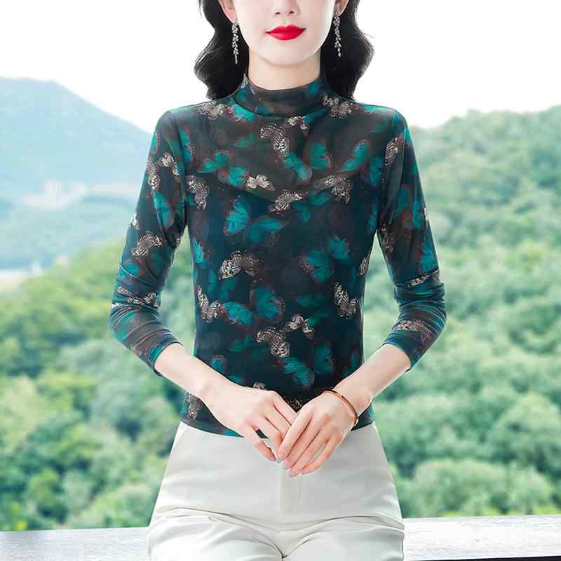 Print - 秋服 レディース ファッション オシャレ カワイイ シンプル 大人カワイイ 大きいサイズ カジュアル プリント 長袖 T シャツ スタイル 秋 通勤 ウェア レイヤリング トップス