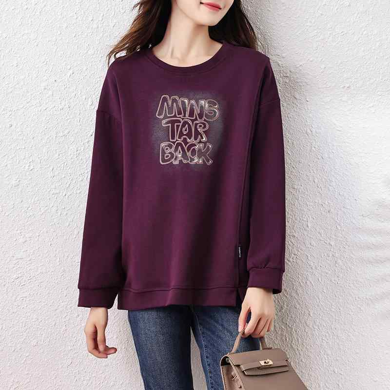 秋服 レディース ファッション オシャレ カワイイ シンプル 大人カワイイ 大きいサイズ レトロ 長袖 スウェット シャツ ウェア 秋 トップス