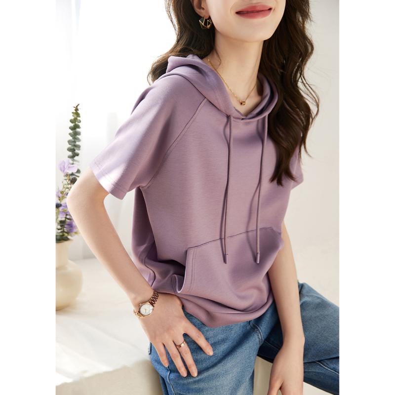 秋服 レディース ファッション オシャレ カワイイ シンプル 大人カワイイ 大きいサイズ エア レイヤー シンプル トップス 秋 フード付き T シャツ