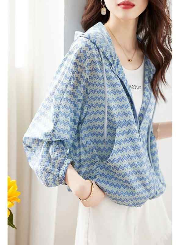 Coverall - 秋服 レディース ファッション オシャレ カワイイ シンプル 大人カワイイ 大きいサイズ 軽 日焼け防止 衣類 秋 フード付き 長袖 ジャケット