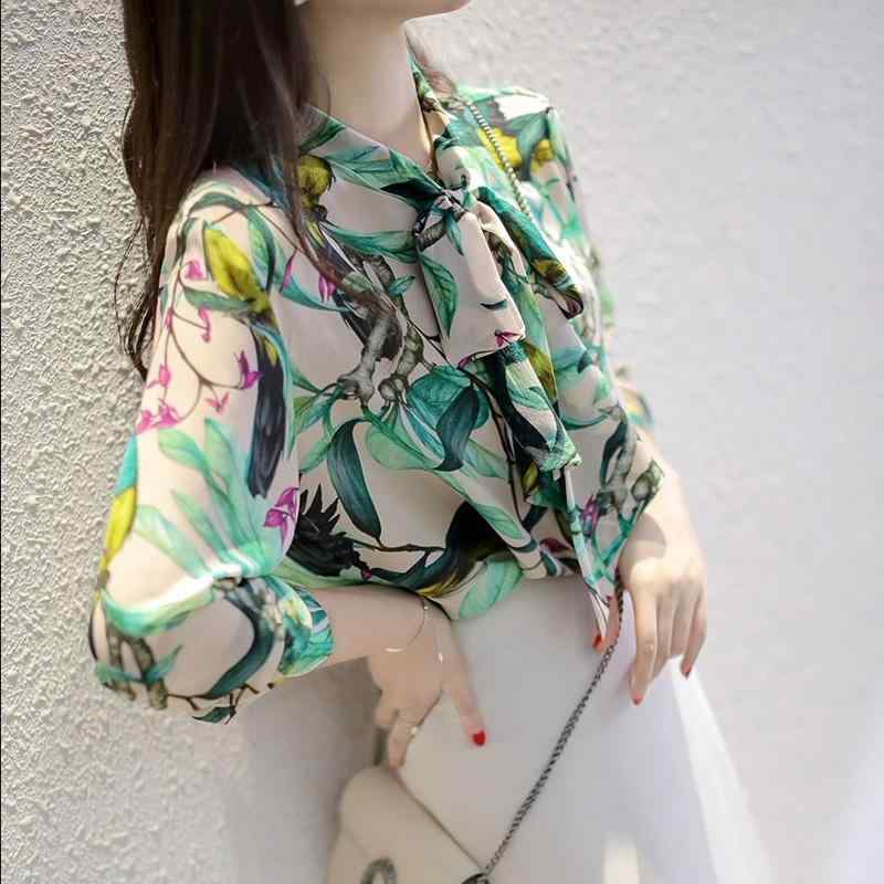 秋服 レディース ファッション オシャレ カワイイ シンプル 大人カワイイ 大きいサイズ 単品 ストリーマー 薄手 花柄 リボン シャツ