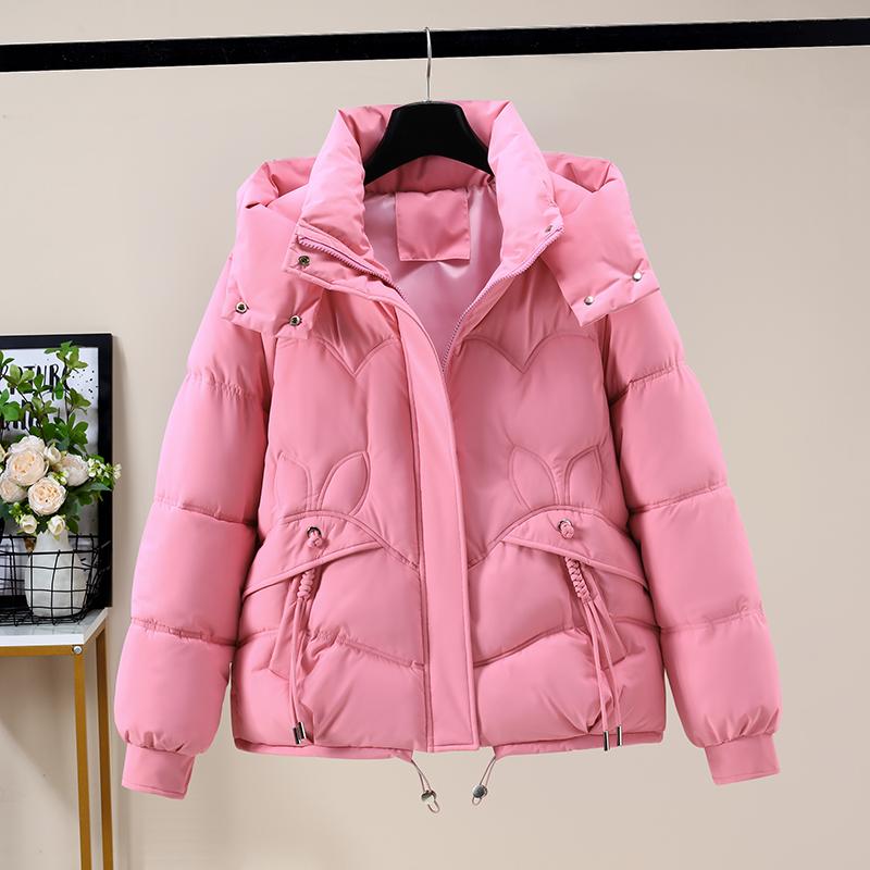 秋服 レディース ファッション オシャレ カワイイ シンプル 大人カワイイ 大きいサイズ ダウン コットンコート 韓国ファッション 冬 フード付き コート