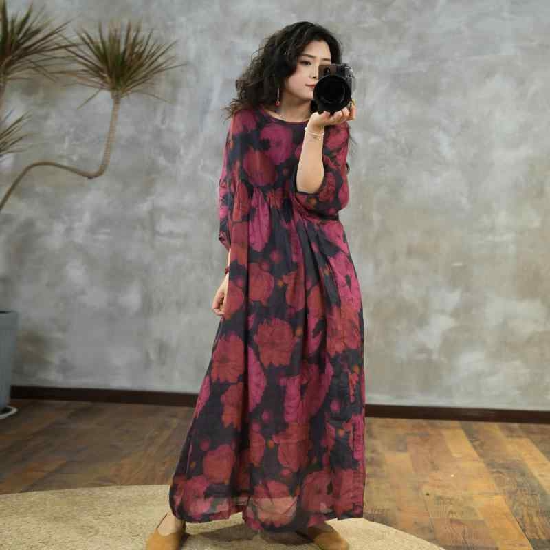 秋服 レディース ファッション オシャレ カワイイ シンプル 大人カワイイ 大きいサイズ ハイエンド 秋 ゆったり プリント ラウンドネック 長袖 ドレス