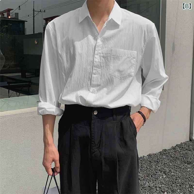 秋冬 メンズ 服 シンプル ファッション オシャレ 大人 かっこいい 大きいサイズ ストリート 紳士服 ブルー シャツ 長袖 韓国スタイル ジャケット アメリカン 薄手 カジュアル 日焼け防止