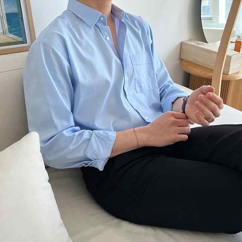 秋冬 メンズ 服 シンプル ファッション オシャレ 大人 かっこいい 大きいサイズ ストリート 紳士服 白 長袖 シャツ カジュアル 韓国スタイル ジャケット