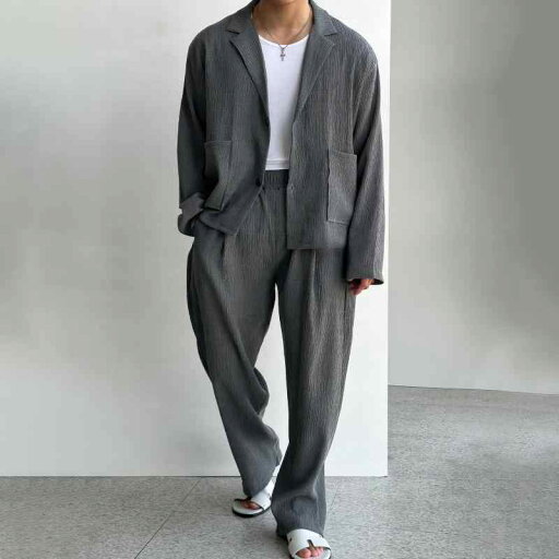 秋冬 メンズ 服 シンプル ファッション オシャレ 大人 かっこいい 大きいサイズ ストリート 紳士服 カジュアル スーツ ハイエンド ジャケット ストレート ゴム ウエスト ワイド レッグ パンツ 秋冬 メンズ 服 シンプル ファッション オシャレ 大人 かっこいい 大きいサイズ ストリート 紳士服 カジュアル スーツ ハイエンド ジャケット ストレート ゴム ウエスト ワイド レッグ パンツ