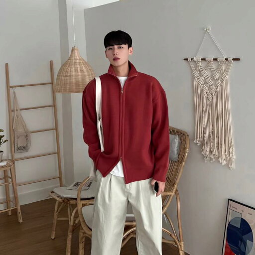 秋冬 メンズ 服 シンプル ファッション オシャレ 大人 かっこいい 大きいサイズ ストリート 紳士服 赤 スタンドカラー ニット カーディガン 秋冬 韓国スタイル セーター ジッパー ジャケット 秋冬 メンズ 服 シンプル ファッション オシャレ 大人 かっこいい 大きいサイズ ストリート 紳士服 赤 スタンドカラー ニット カーディガン 秋冬 韓国スタイル セーター ジッパー ジャケット