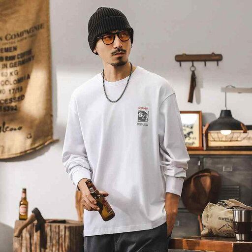 秋冬 メンズ 服 シンプル ファッション オシャレ 大人 かっこいい 大きいサイズ ストリート 紳士服 アメリカン レトロ 230 グラム 長袖 T シャツ 秋 カジュアル トップス 秋冬 メンズ 服 シンプル ファッション オシャレ 大人 かっこいい 大きいサイズ ストリート 紳士服 アメリカン レトロ 230 グラム 長袖 T シャツ 秋 カジュアル トップス