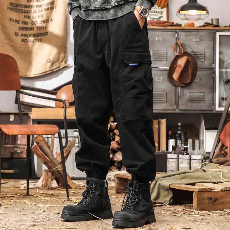 秋冬 メンズ 服 シンプル ファッション オシャレ 大人 かっこいい 大きいサイズ ストリート 紳士服 アメリカン レトロ 秋 カジュアル パンツ アウトドア ブラック