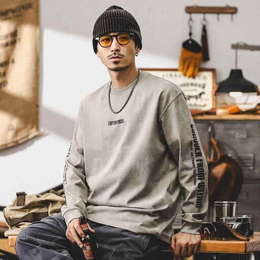 秋冬 メンズ 服 シンプル ファッション オシャレ 大人 かっこいい 大きいサイズ ストリート 紳士服 アメリカン レトロ 長袖 T シャツ ダメージ プリント トップス カジュアル 服 秋冬 メンズ 服 シンプル ファッション オシャレ 大人 かっこいい 大きいサイズ ストリート 紳士服 アメリカン レトロ 長袖 T シャツ ダメージ プリント トップス カジュアル 服