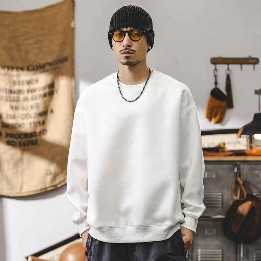 秋冬 メンズ 服 シンプル ファッション オシャレ 大人 かっこいい 大きいサイズ ストリート 紳士服 アメリカン レトロ スウェット シャツ 秋 シンプル カジュアル ホワイト トップス 秋冬 メンズ 服 シンプル ファッション オシャレ 大人 かっこいい 大きいサイズ ストリート 紳士服 アメリカン レトロ スウェット シャツ 秋 シンプル カジュアル ホワイト トップス