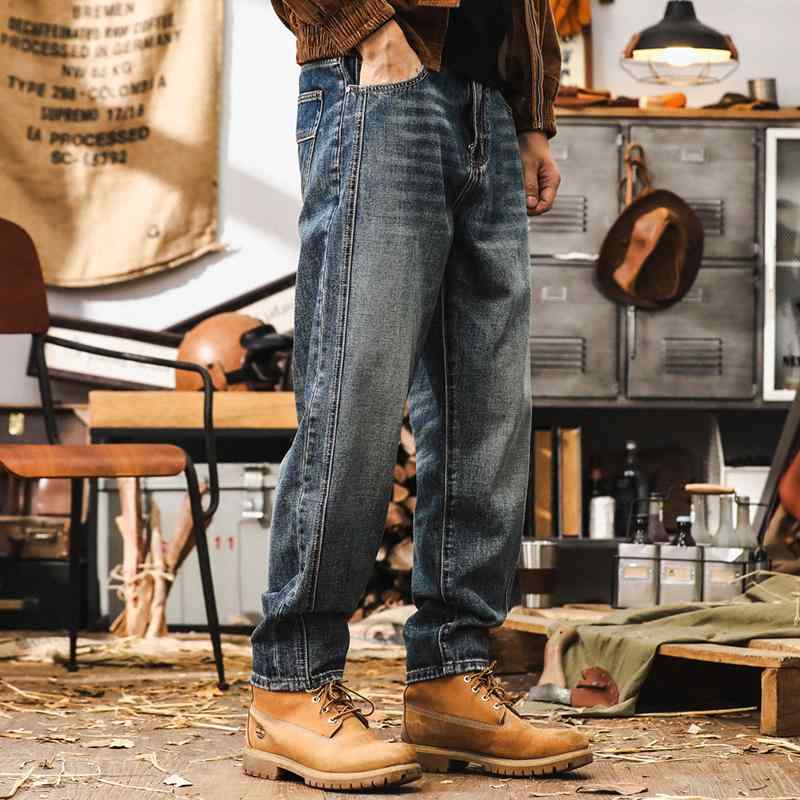 秋冬 メンズ 服 シンプル ファッション オシャレ 大人 かっこいい 大きいサイズ ストリート 紳士服 アメリカン クラシック レトロ ジーンズ 秋 シンプル カジュアル パンツ