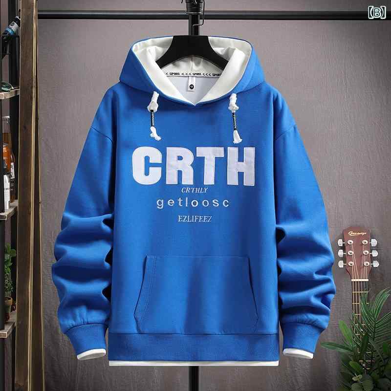 秋冬 メンズ 服 シンプル ファッション オシャレ 大人 かっこいい 大きいサイズ ストリート 紳士服 春秋 フード付き スウェット シャツ 長袖 フリー トップス