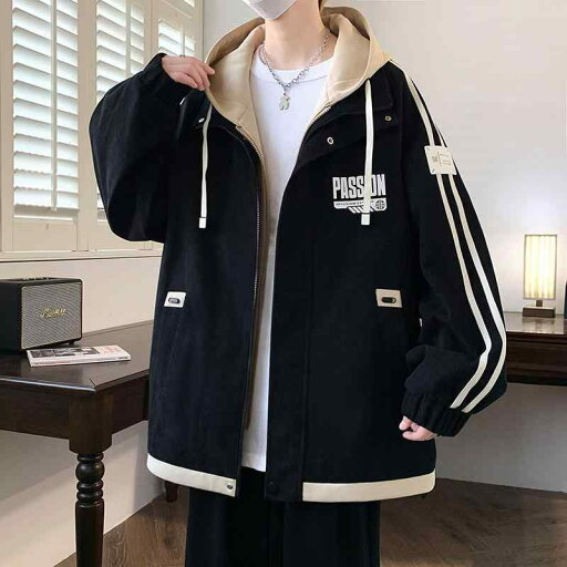 秋冬 メンズ 服 シンプル ファッション オシャレ 大人 かっこいい 大きいサイズ ストリート 紳士服 フェイク ツーピース フード付き ジャケット 春秋 ワーク ジャケット アウトドア 秋冬 メンズ 服 シンプル ファッション オシャレ 大人 かっこいい 大きいサイズ ストリート 紳士服 フェイク ツーピース フード付き ジャケット 春秋 ワーク ジャケット アウトドア