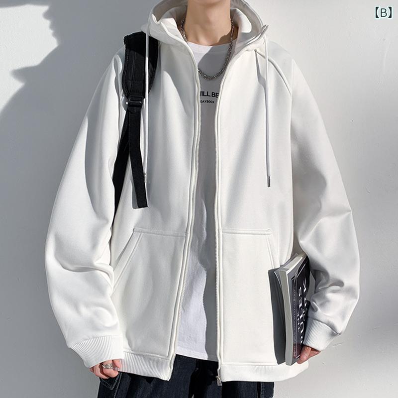 秋冬 メンズ 服 シンプル ファッション オシャレ 大人 かっこいい 大きいサイズ ストリート 紳士服 アメリカン カーディガン フード付き スウェット シャツ 春秋 スポーツ トップス カジュアル ジャケット