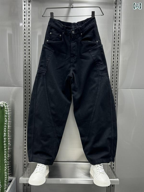 秋冬 メンズ 服 シンプル ファッション オシャレ 大人 かっこいい 大きいサイズ ストリート 紳士服 無地 マルチ ポケット パンツ 秋冬 アメリカン ストレート カジュアル