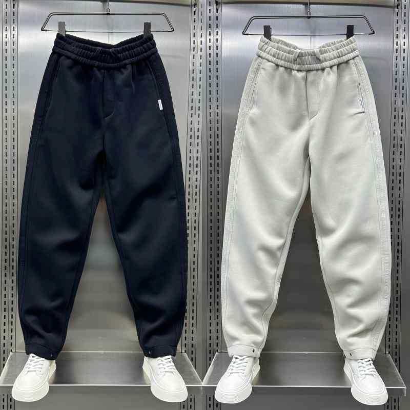 秋冬 メンズ 服 シンプル ファッション オシャレ 大人 かっこいい 大きいサイズ ストリート 紳士服 ワイド レッグ カジュアル パンツ 秋冬 ニット ストレート スポーツ(4.0)