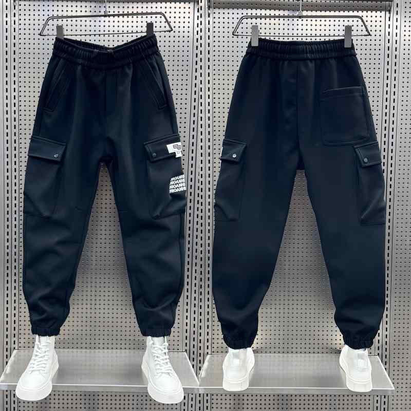 秋冬 メンズ 服 シンプル ファッション オシャレ 大人 かっこいい 大きいサイズ ストリート 紳士服 秋冬 マルチ ポケット カジュアル パンツ アンクル 九分丈
