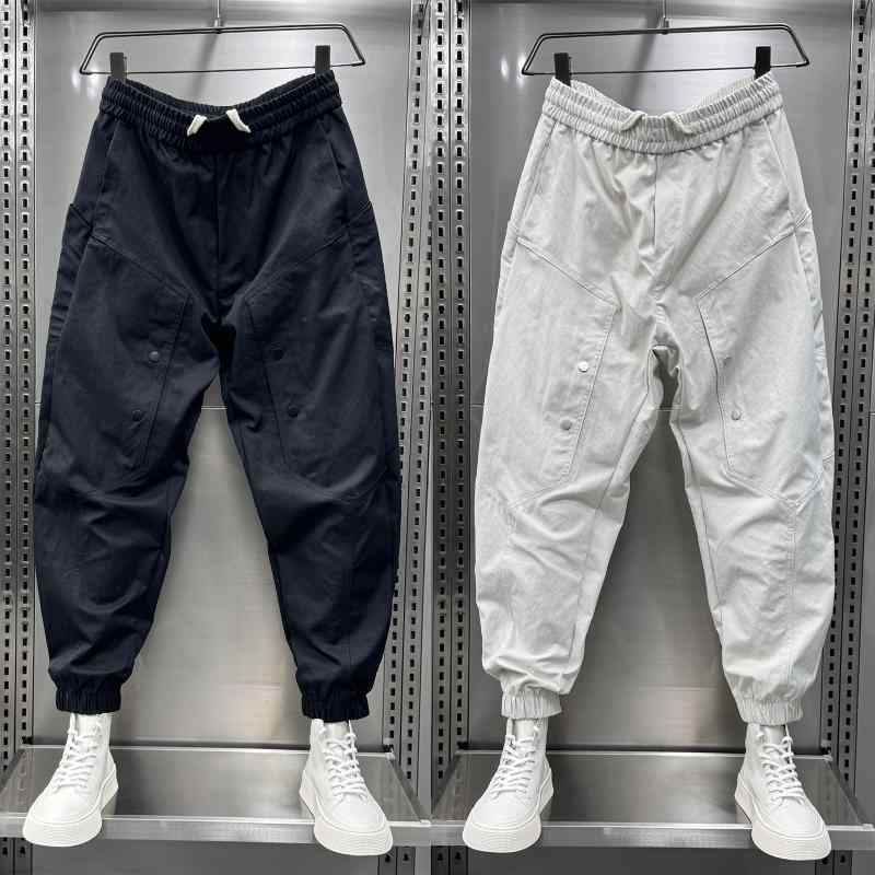 秋冬 メンズ 服 シンプル ファッション オシャレ 大人 かっこいい 大きいサイズ ストリート 紳士服 秋 ゆったり 立体 パンツ ストリート カジュアル(4)