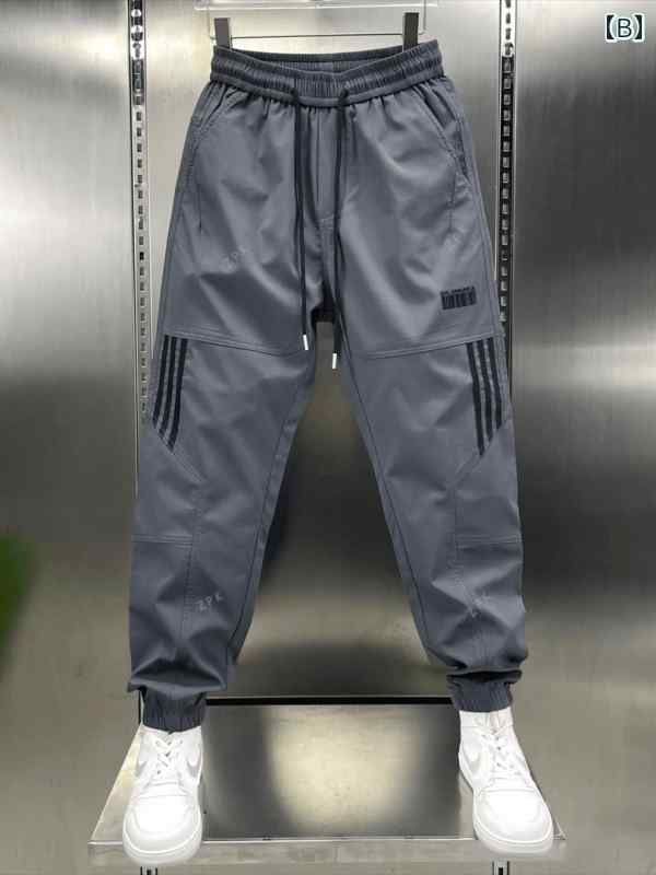 秋冬 メンズ 服 シンプル ファッション オシャレ 大人 かっこいい 大きいサイズ ストリート 紳士服 ストライプ ステッチ ズボン 秋 カジュアル スポーツ パンツ