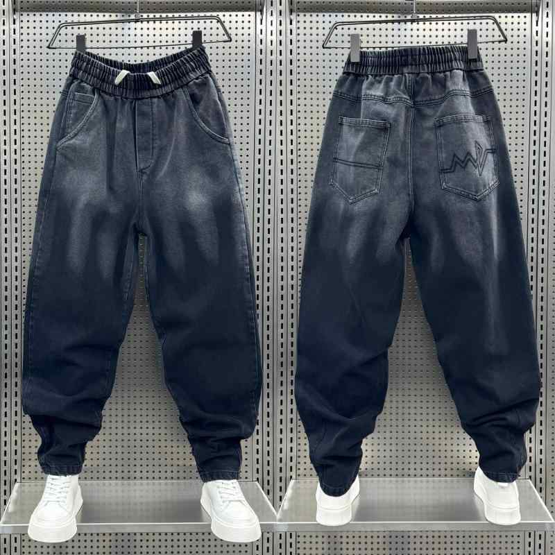 秋 グラデーション ストレート レッグ ジーンズ カジュアル パンツ