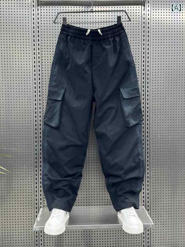 秋冬 メンズ 服 シンプル ファッション オシャレ 大人 かっこいい 大きいサイズ ストリート 紳士服 秋 グラデーション ストライプ カジュアル パンツ 韓国スタイル ストレート