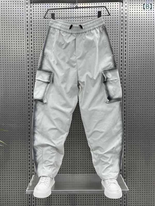 秋冬 メンズ 服 シンプル ファッション オシャレ 大人 かっこいい 大きいサイズ ストリート 紳士服 秋 グラデーション ストライプ カジュアル パンツ 韓国スタイル ストレート