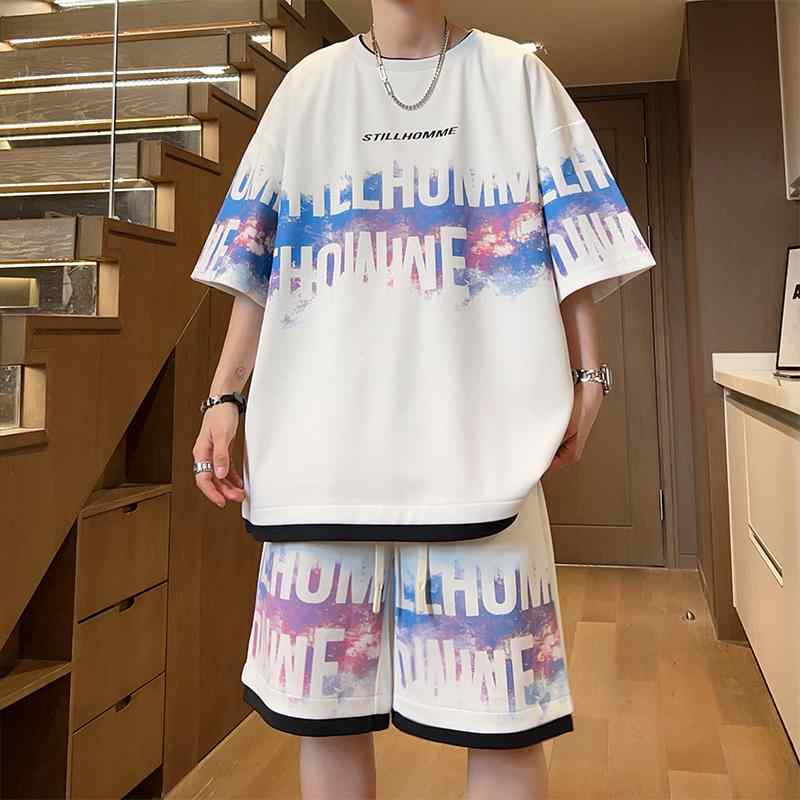 秋冬 メンズ 服 シンプル ファッション オシャレ 大人 かっこいい 大きいサイズ ストリート 紳士服 アメリカン 半袖 パンツ スーツ 秋 衣装(4)